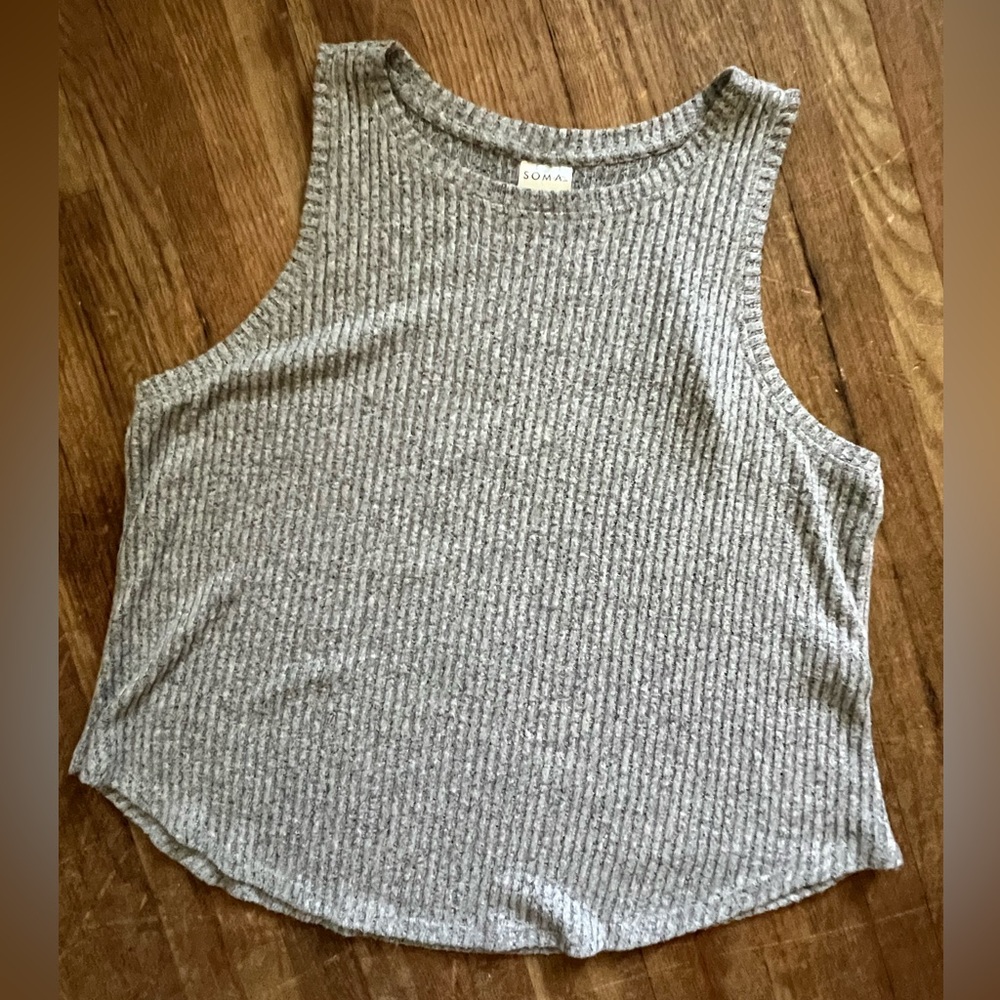 SOMA GREY WAFFLE TANK